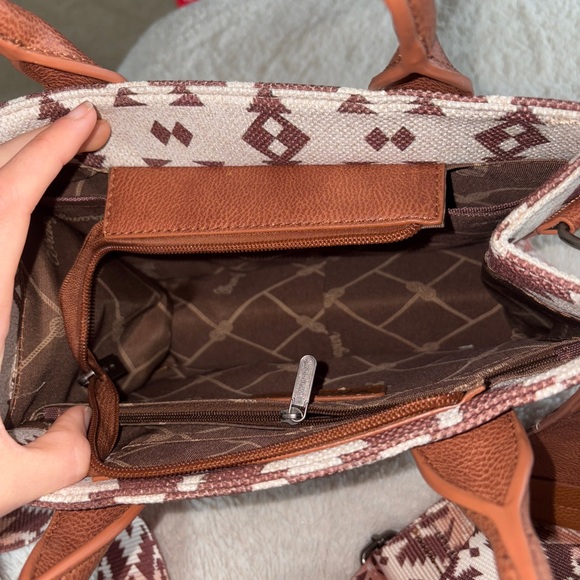 Wrangler Brown and Beige Patterned Women's Bag - Picture 7 of 7